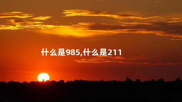 什么是985什么是211