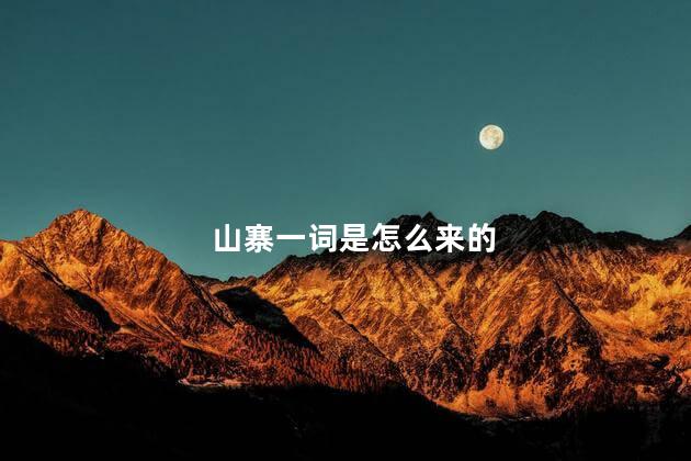 山寨一词是怎么来的，山寨一词的来历